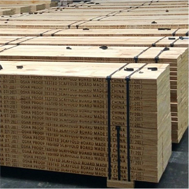 High Quality 38mm Osha Proof Tested Pine Lvl Scaffolding Plank